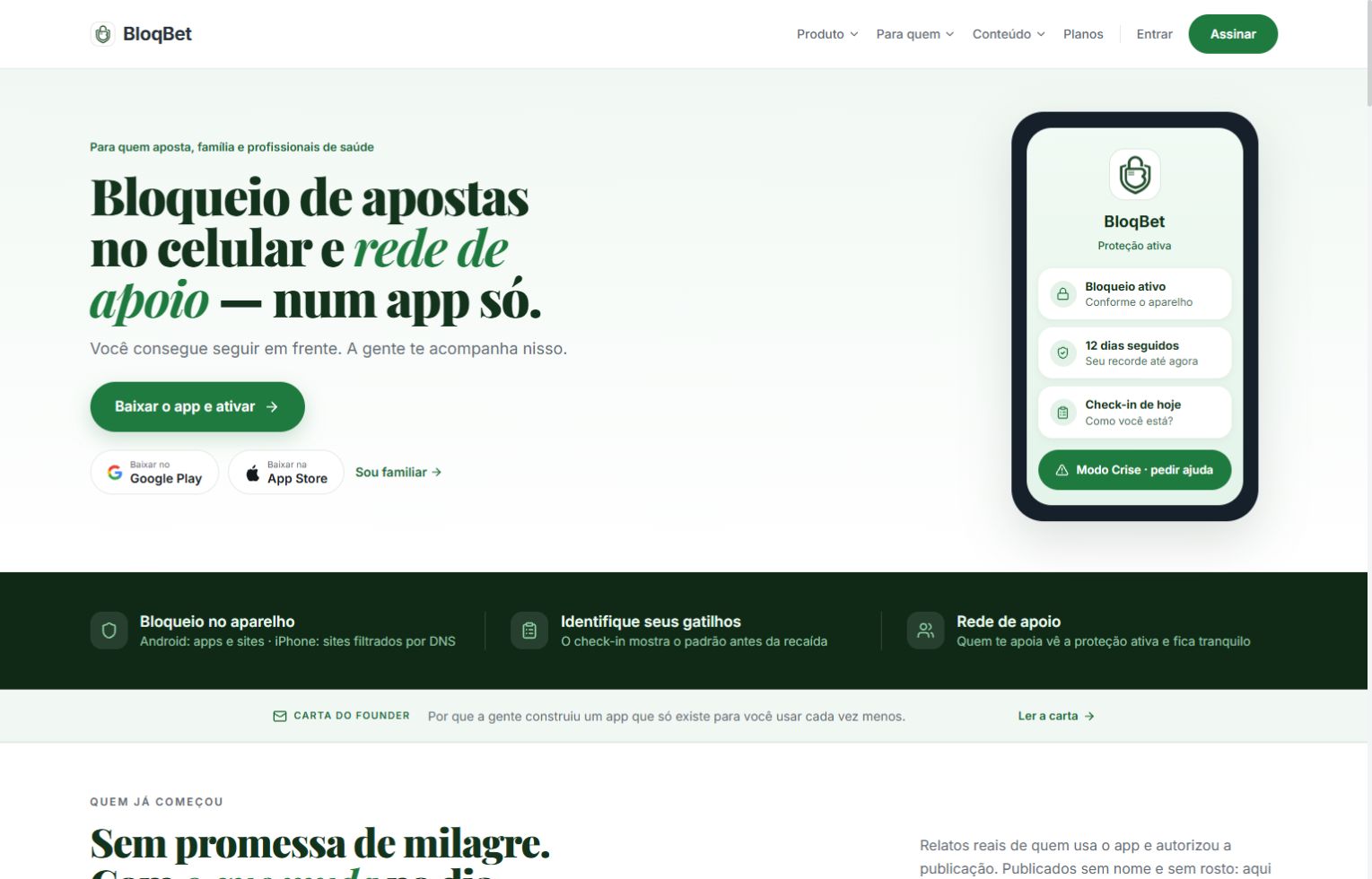 Captura da página pública de BloqBet, em 04/10/2026